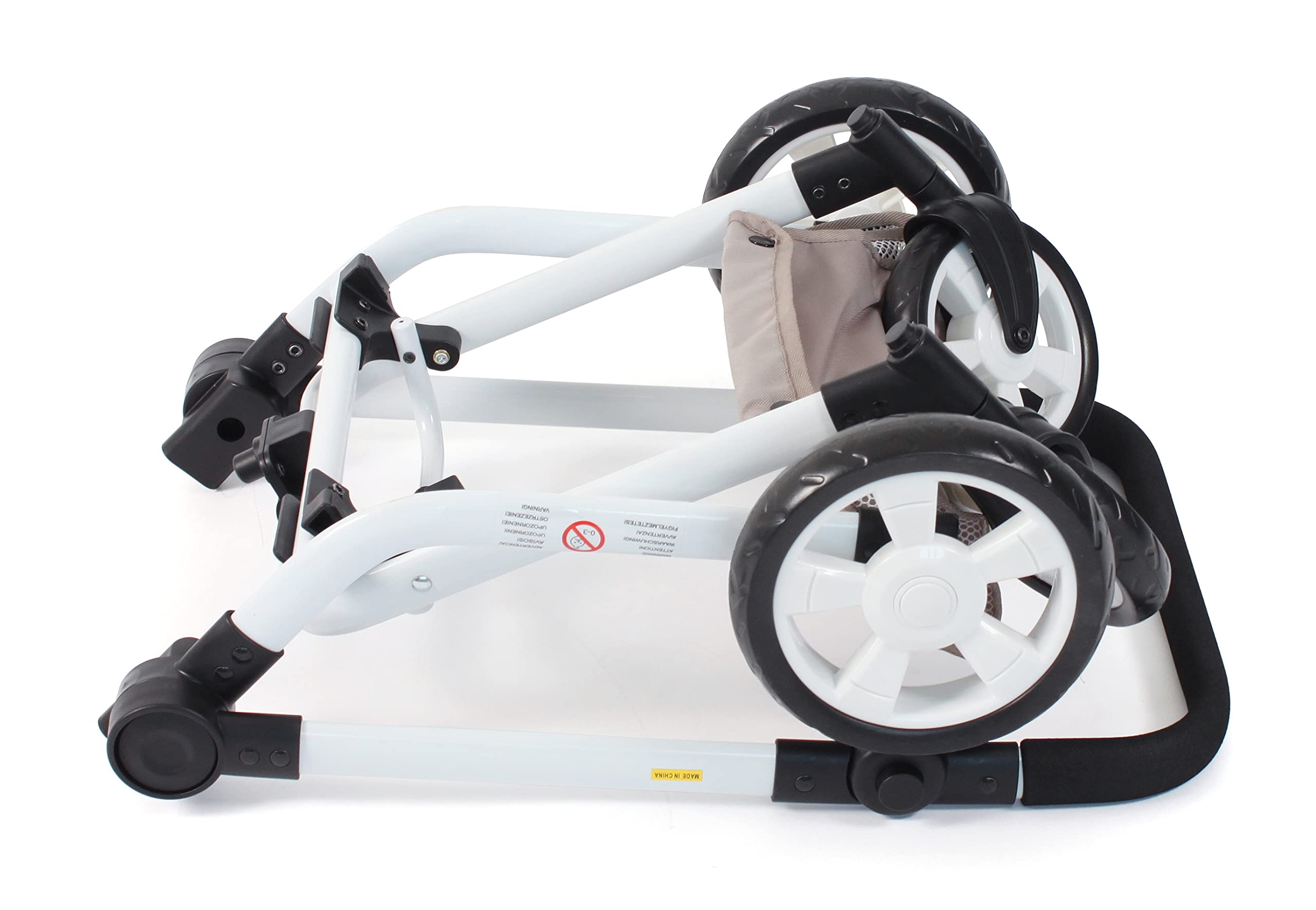 Bayer Chic 2000 - Passeggino per bambole Mika, passeggino combinato 2 in 1 per bambini dai 4 agli 8 anni, passeggino per bambole fino a 52 cm, orsetto, rosa, 73 x 41 x 82 cm