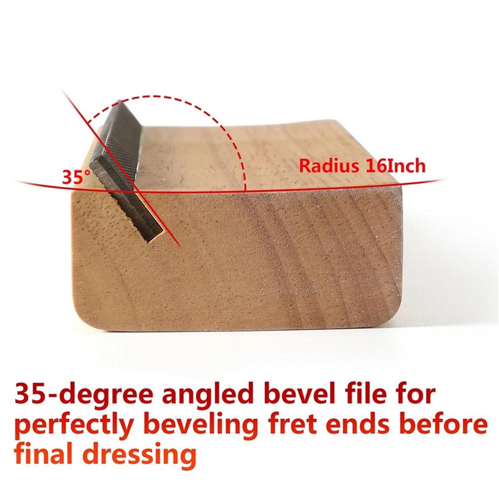 Lima Per Tasti Chitarra Alnicov - Con Angoli 35° E 90°, Per Smussare E Levigare I Tasti Di Chitarra E Basso - Foto 12