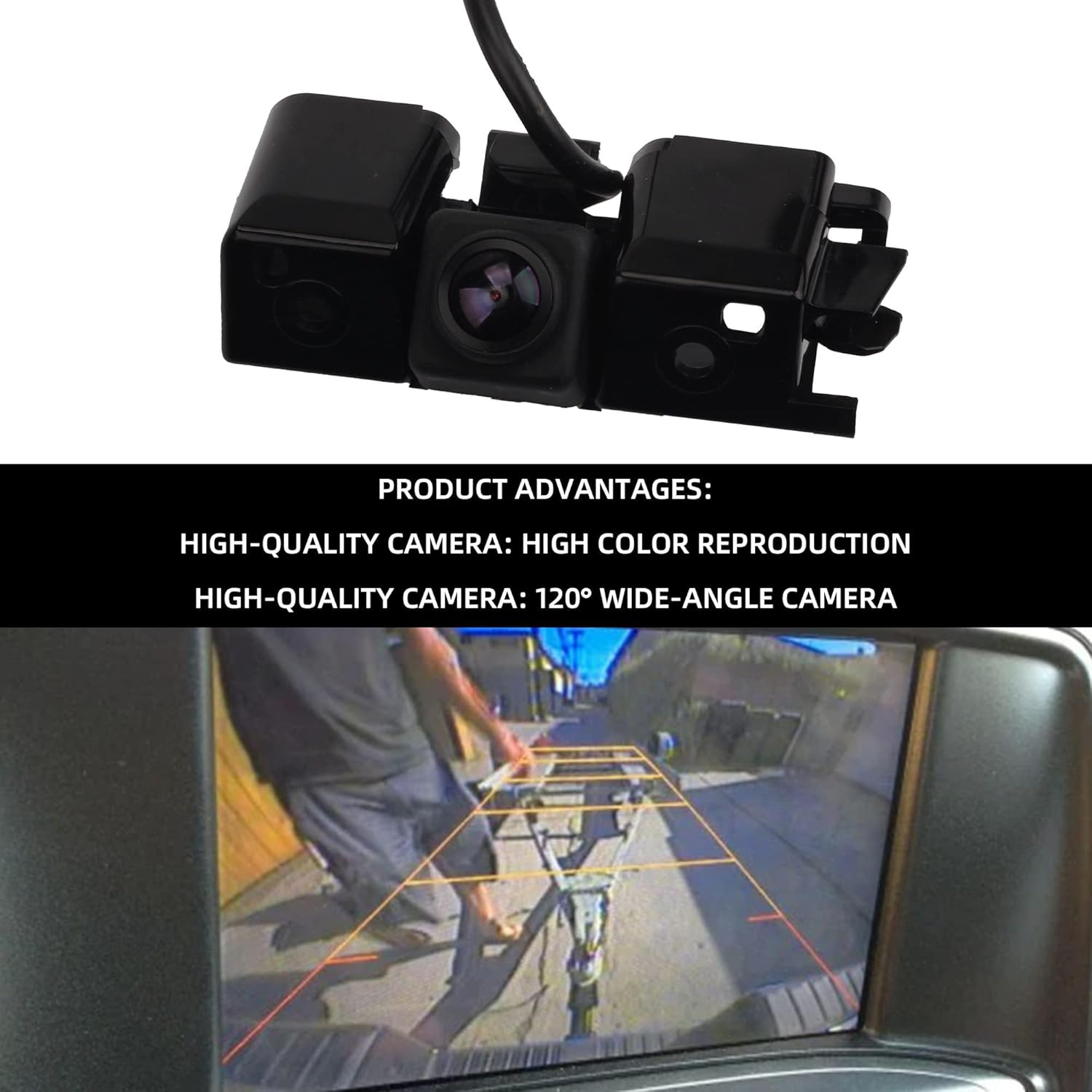 Dasbecan Backup Camera Replacement Compatible with Chevrolet Silverado Cheyenne GMC Sierra 1500 2500 HD 3500 HD 2014 2015 Replaces# 23306741 22803702