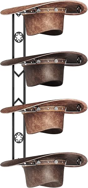 4 Pieces Cowboy Hat Organizer Hangers