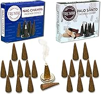 Vista 1 de TRUMIRI Incense Cones - Combo Pack of 20 Cone Incense - 10 Nag Champa + 10 Palo Santo - Insence Cones - Incense Cones Scented - Cone Incense Scents