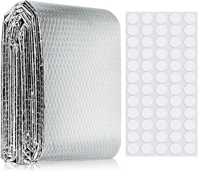 Eco-Friendly Radiator Reflector Panels 0.6m x 1.2m, Bubble Foil Insulation for Heat Retention, Roof & Wall Thermal Barrier, Durable Aluminum Foil with Bubble Layer
