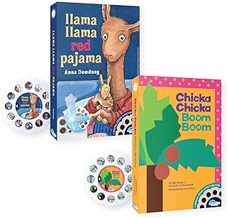 Moonlite Storytime 2 Storybook Reels Set, Chicka Chicka Boom Boom Llama Llama Red, Digital Stories Toddler Early Learning Gifts for Kids Ages 12 Months and Up - Projector Sold Separately