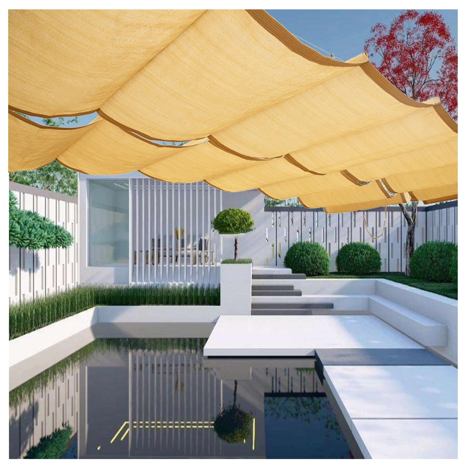 sonnensegel zum ziehen Einziehbare Für Wellen,Ausziehbares Schatten-Markisen-Segel，UV-beständig Sonnenschutz Ersatz Überdachung Für Pergola,Für Outdoor Terrasse，Leicht Zu Reinigen (Size : W2.5*L6m/W8.20*L19.68f Größe:U Metal Gear Solid: Master Vintage Model : Jubilee Silver Overdrive Pedal