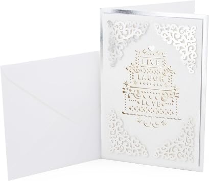 Hallmark Signature Wedding Card Live Laugh Love
