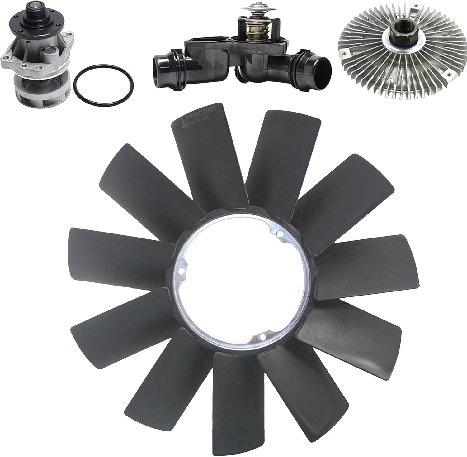 Garage-Pro Cooling System Service Kit for BMW (fan clutch fan blade thermostat housing water pump)