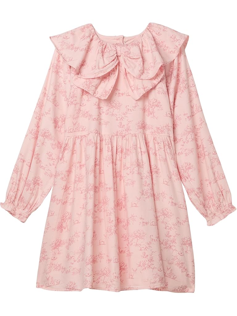 Pink Janie and Jack Toile Print Dress (Toddler/Little Kid/Big Kid)