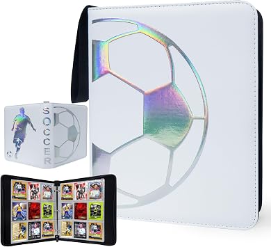 900 Pockets Soccer Card Binder, Portable Waterproof Storage Album with Removable Sleeves for Sports Cards Collectors 2025 2026