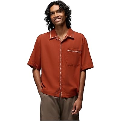 Prana Del Norte Short Sleeve Shirt red ochre