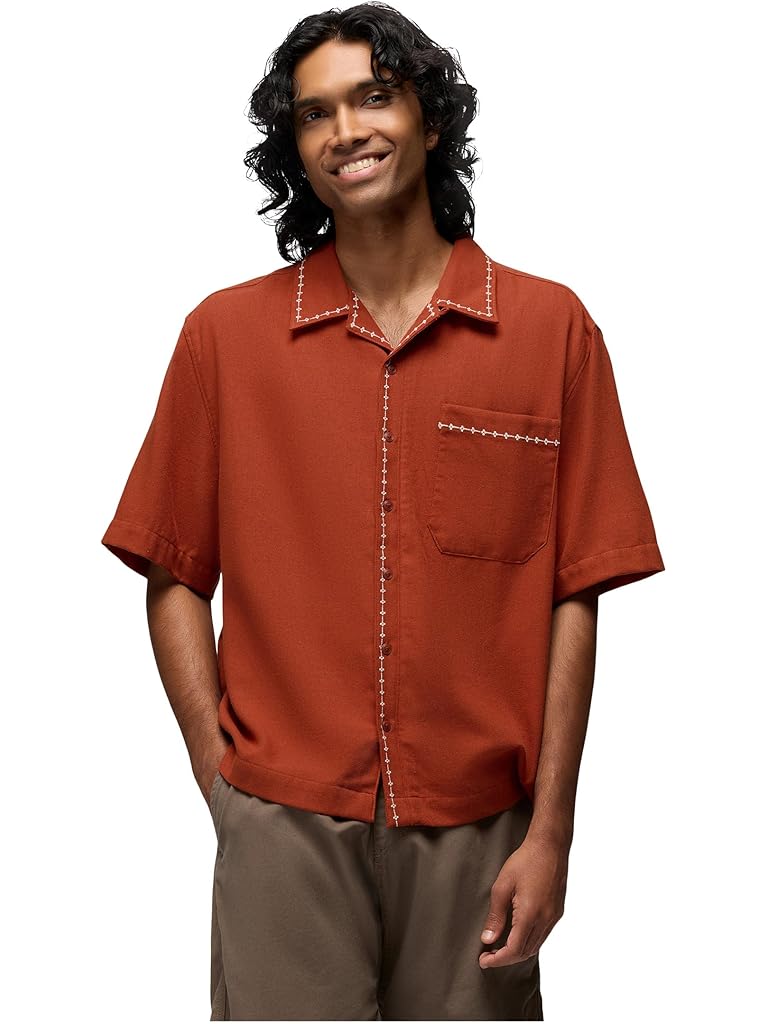 Red Prana Del Norte Short Sleeve Shirt
