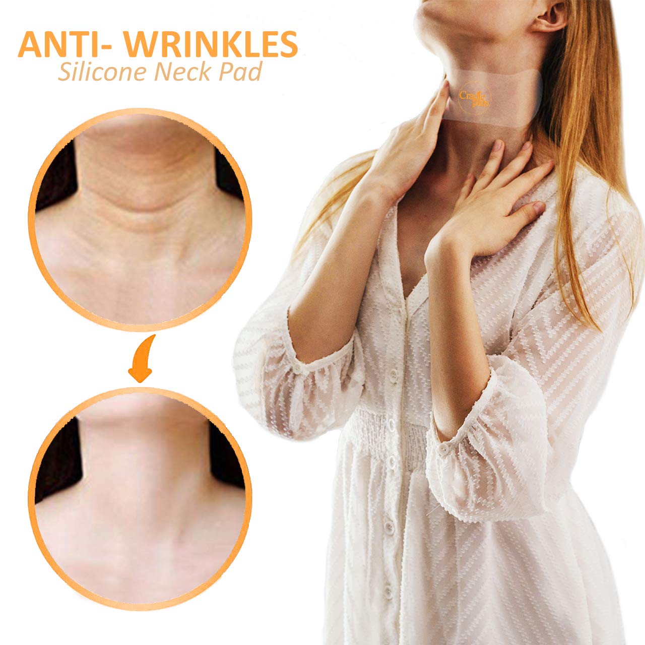 Neck Wrinkle Pads with Strap I Silicone Neck Mask Pack of 3 with Optional Strap | Reusable Anti Aging Masks | Anti Wrinkles Prevention Patch Neck Lift Lines Treatment