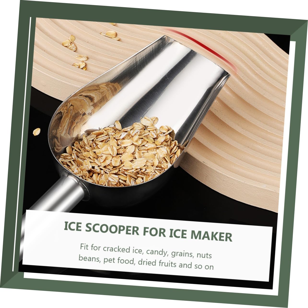 Hemoton Piccozza Per Ghiaccio In Acciaio Inox – Stile Giapponese Con Manico In Legno – Rompighiaccio Per Bar, Cucina E Campeggio