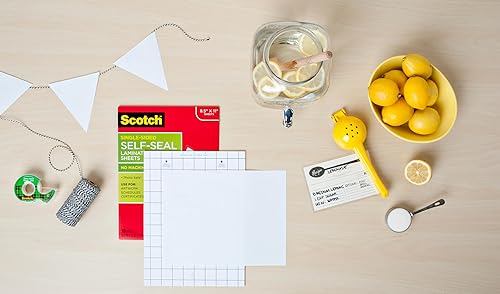 Miniatura 5 de Scotch® LS854SS-10 hojas laminadas de un solo lado de 9" x 12", tamaño Carta, Transparente