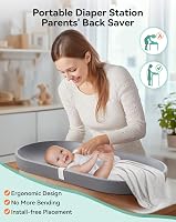 COMOMY Puha PU Pelenkázó Alátét, Vízálló, Mosható, Biztonsági Övvel 6