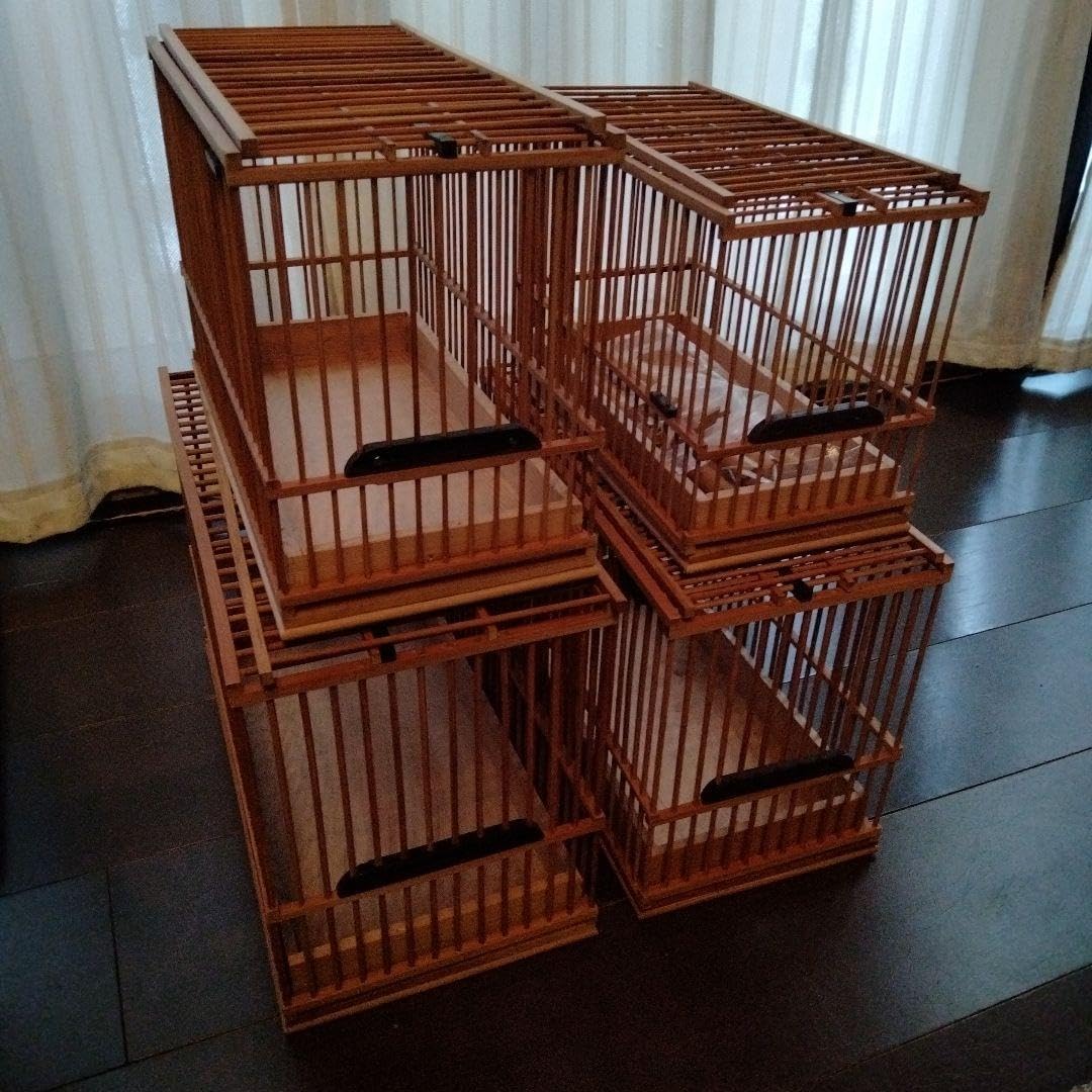 メジロ竹製鳥かご 4個まとめ売り