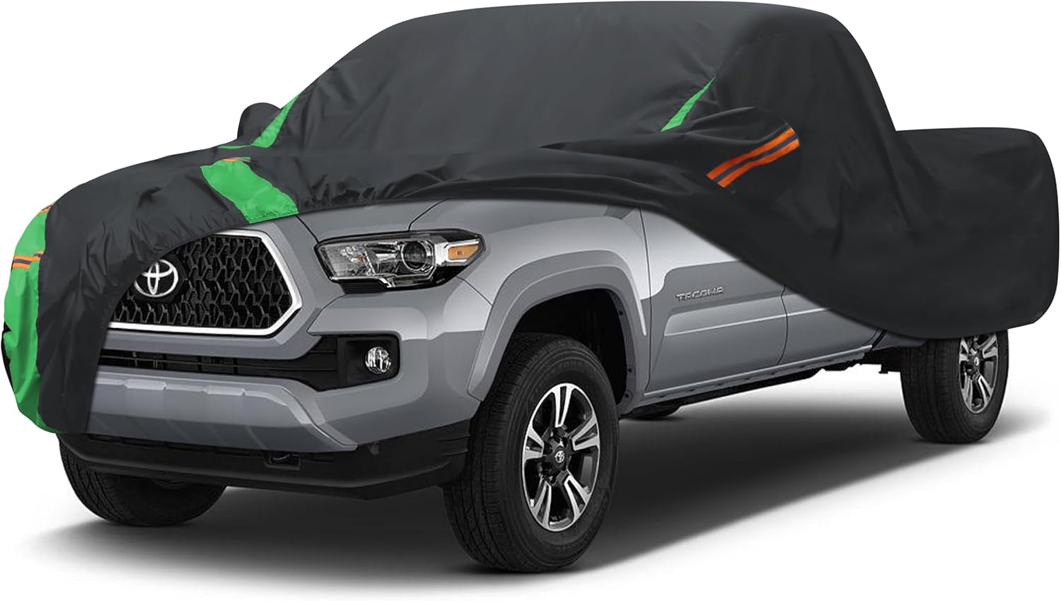 Custom Fit for Toyota Tacoma Car Cover in Full Exterior All Weather Protection Waterproof Dustproof Sun Protect with Driver Door Zipper