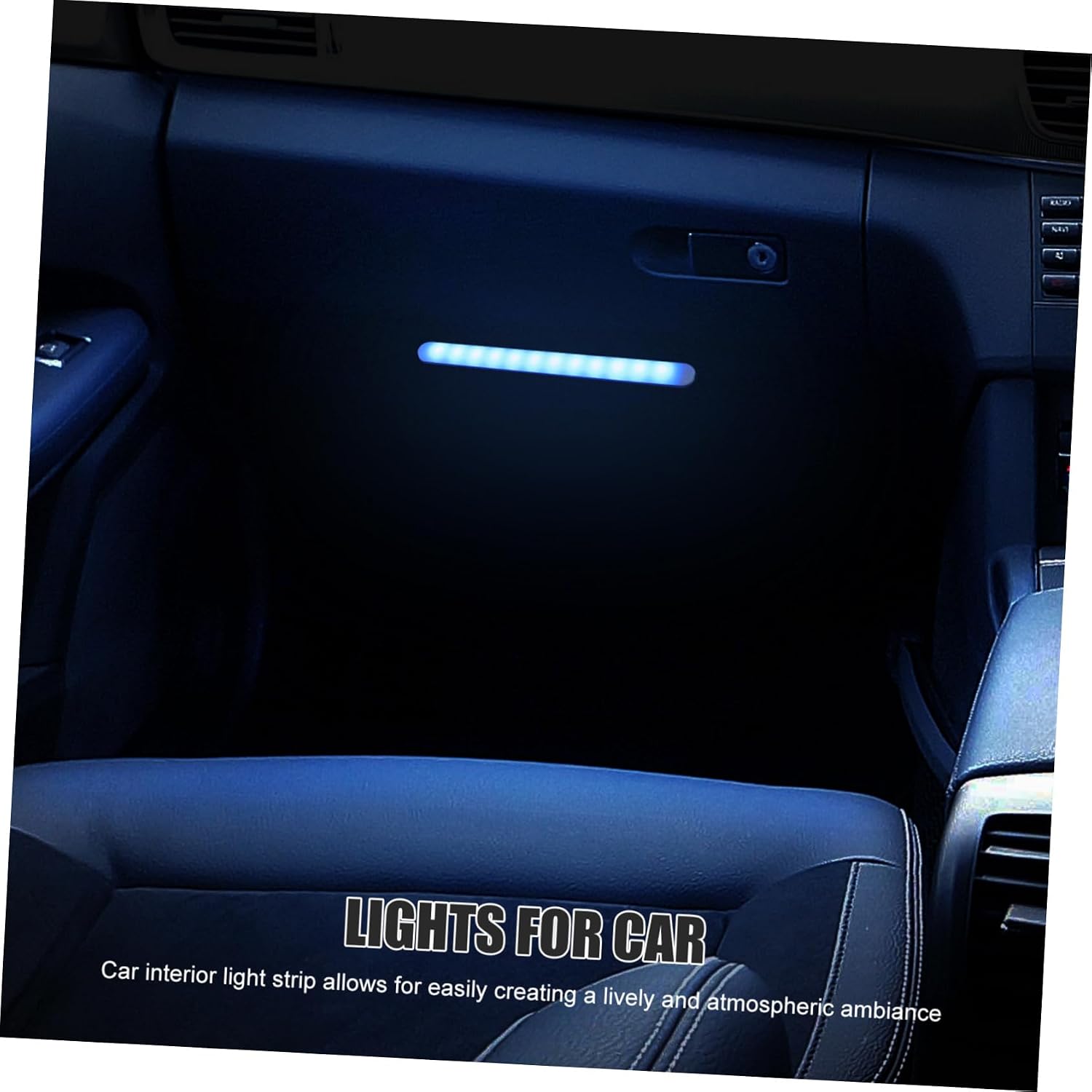Cabilock Led USB Car Interior Strip Lights RGB Led Lighting Kit Design for Automotive Ambiance Easy Installation Compatible Vehicles