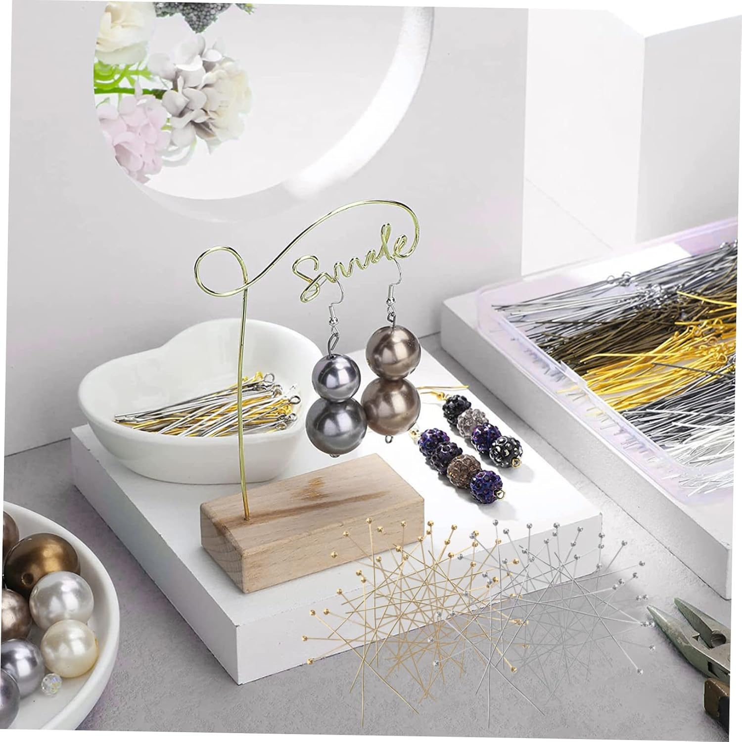 DIY Jewelry Making Supplies 400pcs Ball Head Pins Straight Pins Jewelry Making Wire Charm Necklace Kit