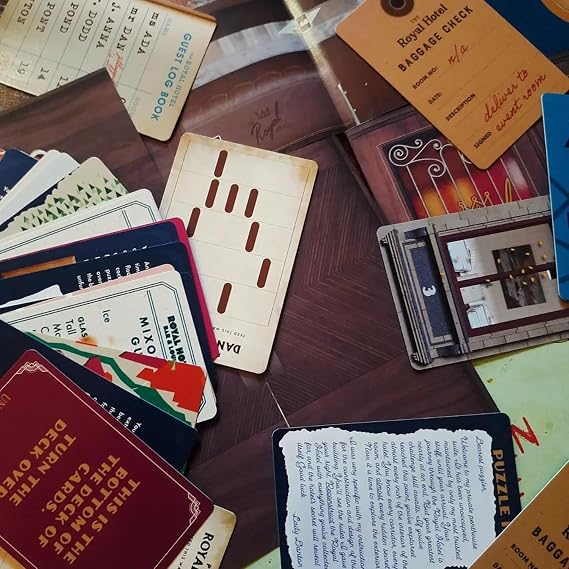 Professor Puzzles Unclaimed Puzzle Adventure Game | Solve Cryptic Mysteries in the Royal Hotel | Fast-Paced Interactive Board Game for Friends and Family | Will You Uncover Lady Danton's Hidden Prize?