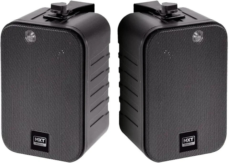 Par de Caixa Acustica Som Musica Ambiente Com Suporte 50w Mxk-25