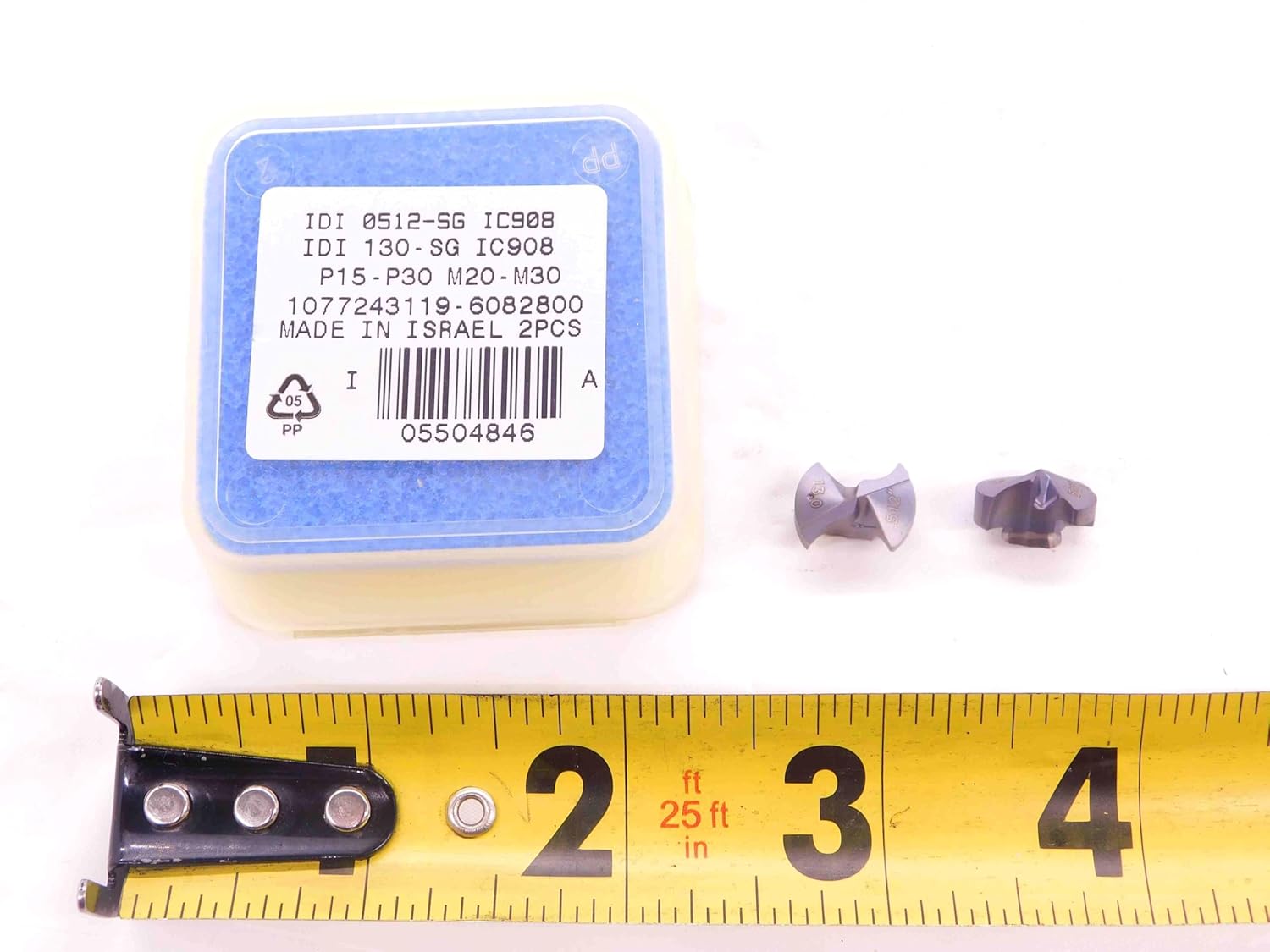 2pcs New ISCAR IDI 0512-SG IC908 TiAlN Carbide Replaceable Drill TIP Inserts - EA1235BM5