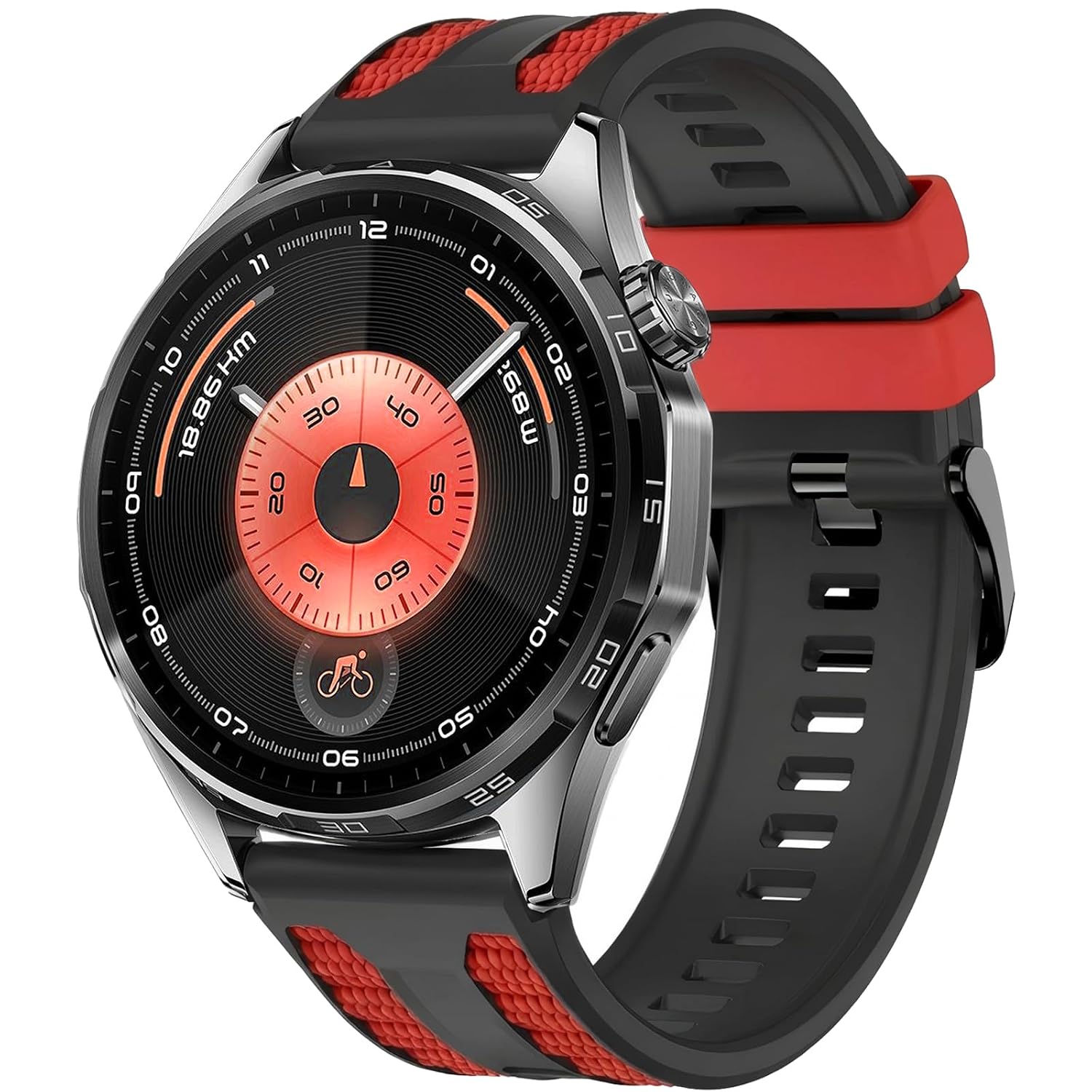 YYXIXI 22mm Dual-color Strap Compatible with Huawei Watch GT 6 Strap 46mm，Honeycomb-patterned Silicone Band Compatible with Huawei gt 5/4/3/2/1 Bands，for Watch 4/3 Wristband