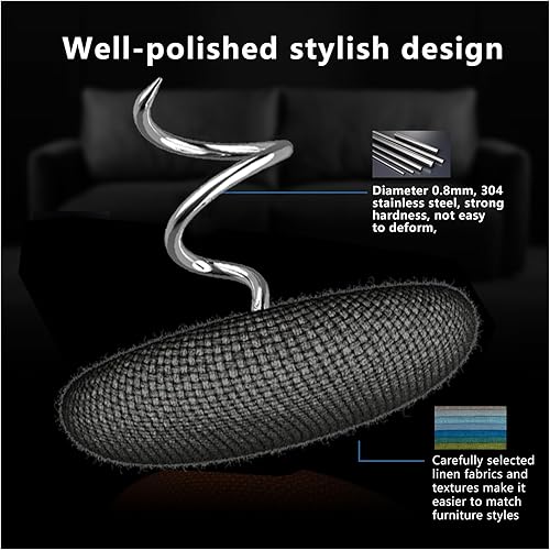 Vista 13 de 24 tachuelas de tapicería, alfileres de techo cubiertos de tela, botones giratorios para sofá, soportes de sillón, fundas para reposabrazos, faldas