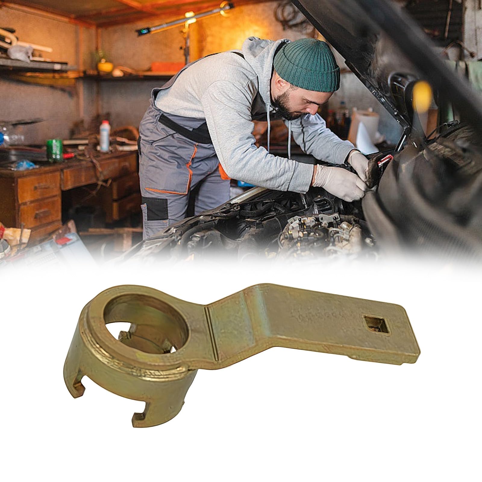 Outil de verrouillage de poulie de vilebrequin ergonomique en alliage pour l'alignement précis de la courroie lors de l'entretien du véhicule Outil d'entretien de voiture
