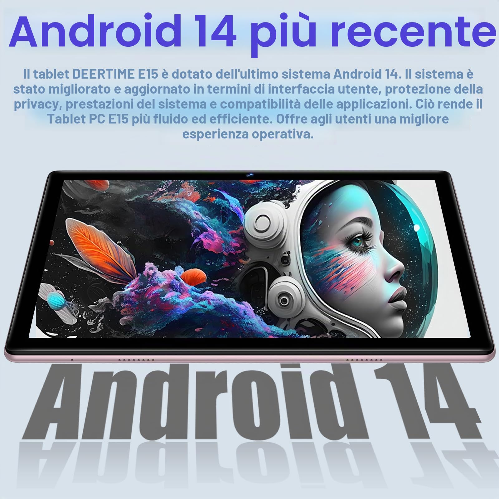 Tablet 10 Pollici Android 14 Tablets, 20GB RAM + 128GB ROM ( TF 2 TB), Octa-Core/Widevine L1/5G+2.4G Wi-Fi 6/Bluetooth 5.0/6000 mAh/Widget/8+5 MP/GMS, Tablet 2 in 1 con Tastiera e Mouse -Oro Rosa