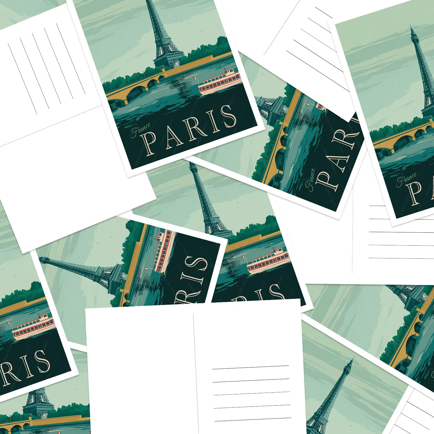 Cartes Postales Paris Souvenir - Lot De 10 Cartes Postales Premium