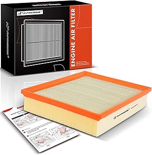 A-Premium Engine Air Filter Compatible with Cadillac, Chevy & GMC Models - Silverado 1500 2500 3500 HD, Avalanche, Suburban, Tahoe, Sierra 1500 2500 3500 HD, Yukon, Escalade - Replace# CA8756