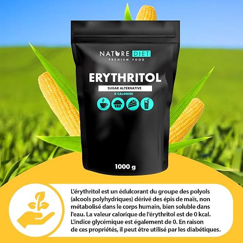 Nature Diet - Érythritol 2 x 1000g | Édulcorant naturel | Zéro Calorie | Remplacement du sucre | Substitut du sucre - 4