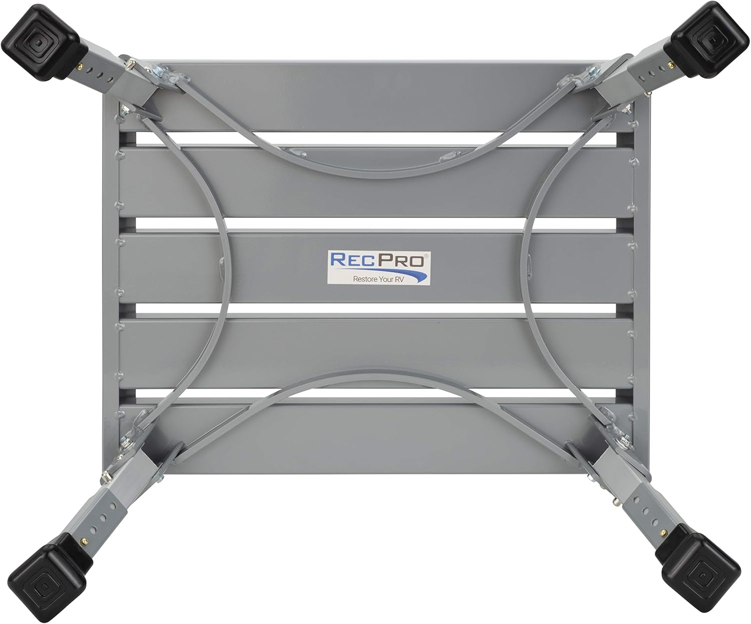 RecPro RV Aluminum Platform Step | RV Portable Step | Adjustable Height | Supports Up to 1000 lbs. | Non-Slip Rubber Feet