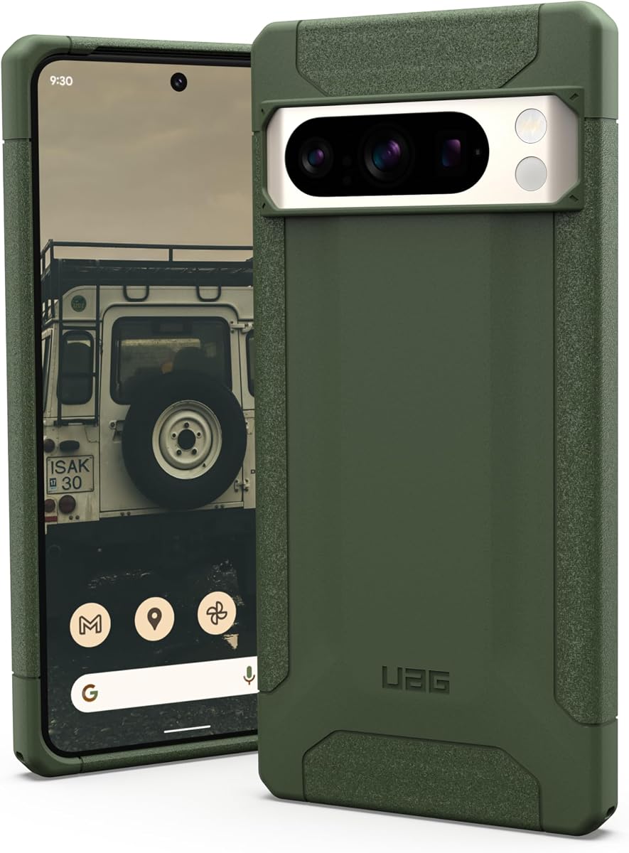 UAG Made for Google Pixel 8 Pro Case Scout Green Olive Drab, Slim Rugged Premium Impact Resistant Military Drop Tested Protective Cover