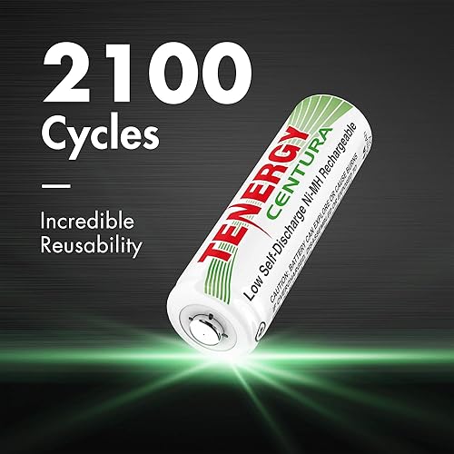 Miniatura 4 de Tenergy Centura Low Self Discharge - Paquete de 24 baterías recargables NiMH, incluye 12 pilas recargables AA 12xAAA