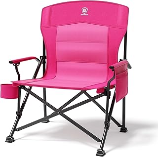 EVER ADVANCED Oversized Folding Women Camping Chair, for Adults Heavy Du...