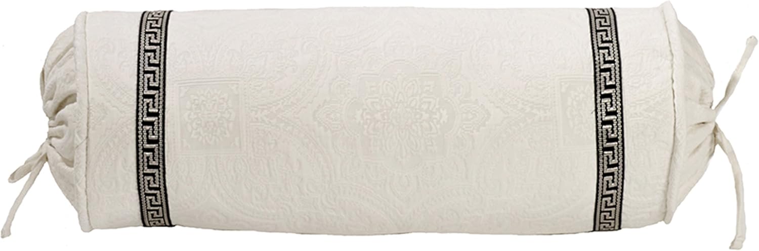 HiEnd Accents French Country Bedding Augusta Toile Buttoned Throw Pillow, 18x18 inch, Decorative Accent Pillow