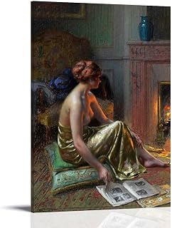 Delphin Enjolras At The Fireplace Wall Art Prints Paintings Print Photo Art Painting Canvas Home Decorative Bedroom Modern Decors Gifts 08x12inch(20x30cm)