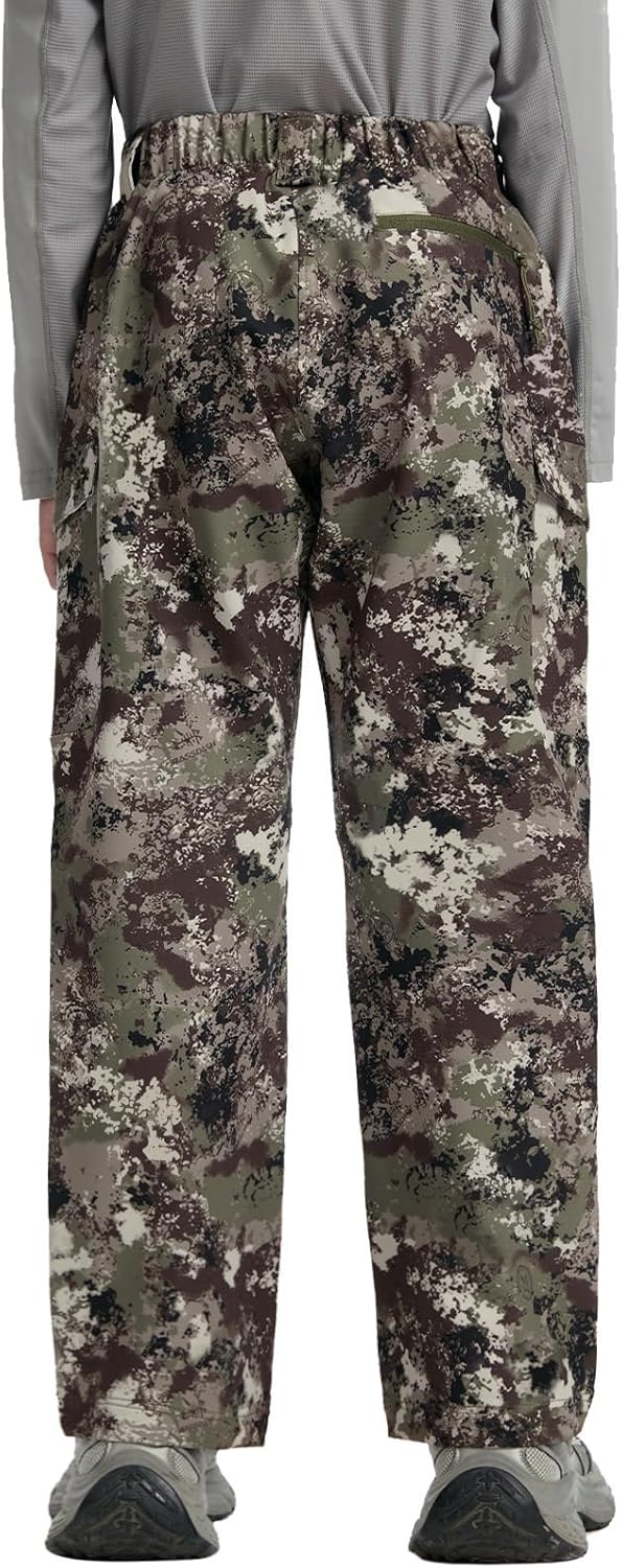 BASSDASH Invis Kid’s Youth Stretch Hunting Pants Water Resistant Breathable Camo Cargo Fishing Pant - Image 2