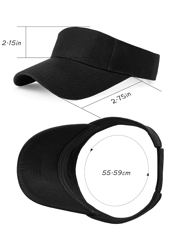 10 Pieces Sports Sun Visor Hats Adjustable Visor Cap Athletic Visor Hat for Men Women Multicoloured by SATINIOR - Image 3