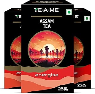 Assam Black Tea | Pack of 3 x 25 Tea Bags | Premium Assam Leaf | Bold & Strong Flavor – 75 Bags Total