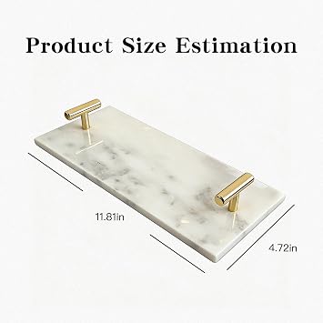 Marble Napkin Holder,Guest Towel Holder, Multi-Functional Tray for Bathroom & Kitchen Countertop, Stylish Home Decor Accessory
