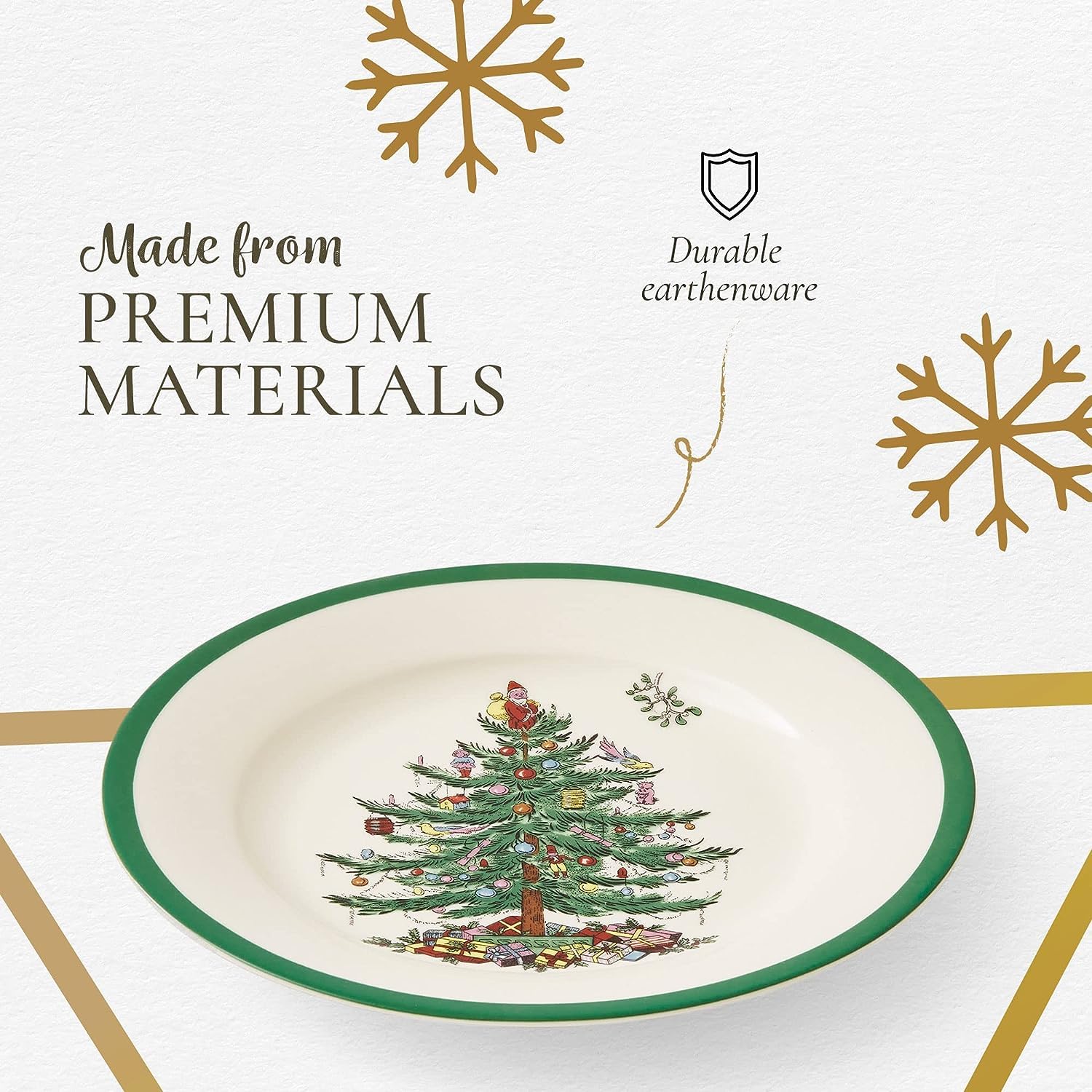 Spode Assiettes à Salade, Céramique, Multicolore, Set de 4