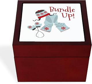 CafePress Bundle Up Memory Keepsake Jewelry Box, 5"x5"x3.75"