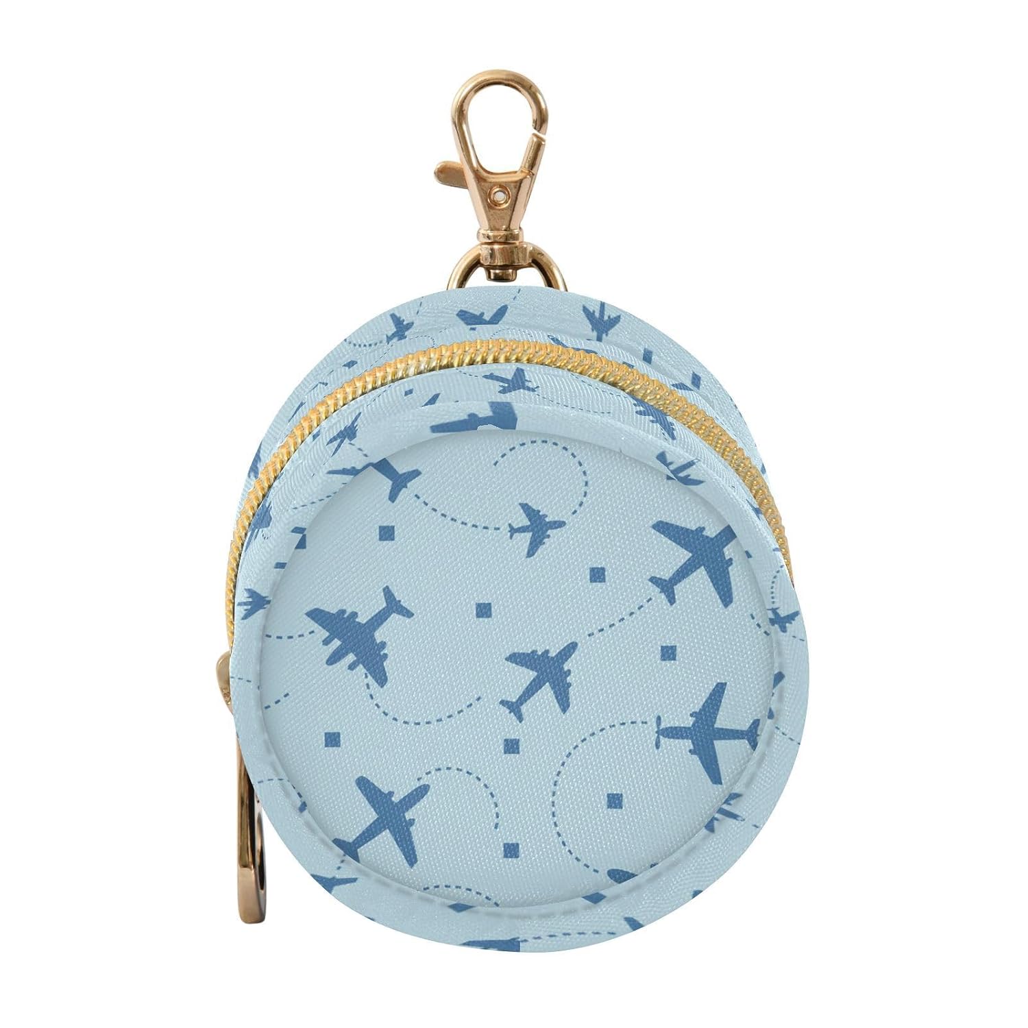 Airplanes Routes Blue Pattern Pacifier Case for Travel Clip-On Pacifier Holder Baby Pacifier Pod for Stroller Diaper Bag Baby Essentials