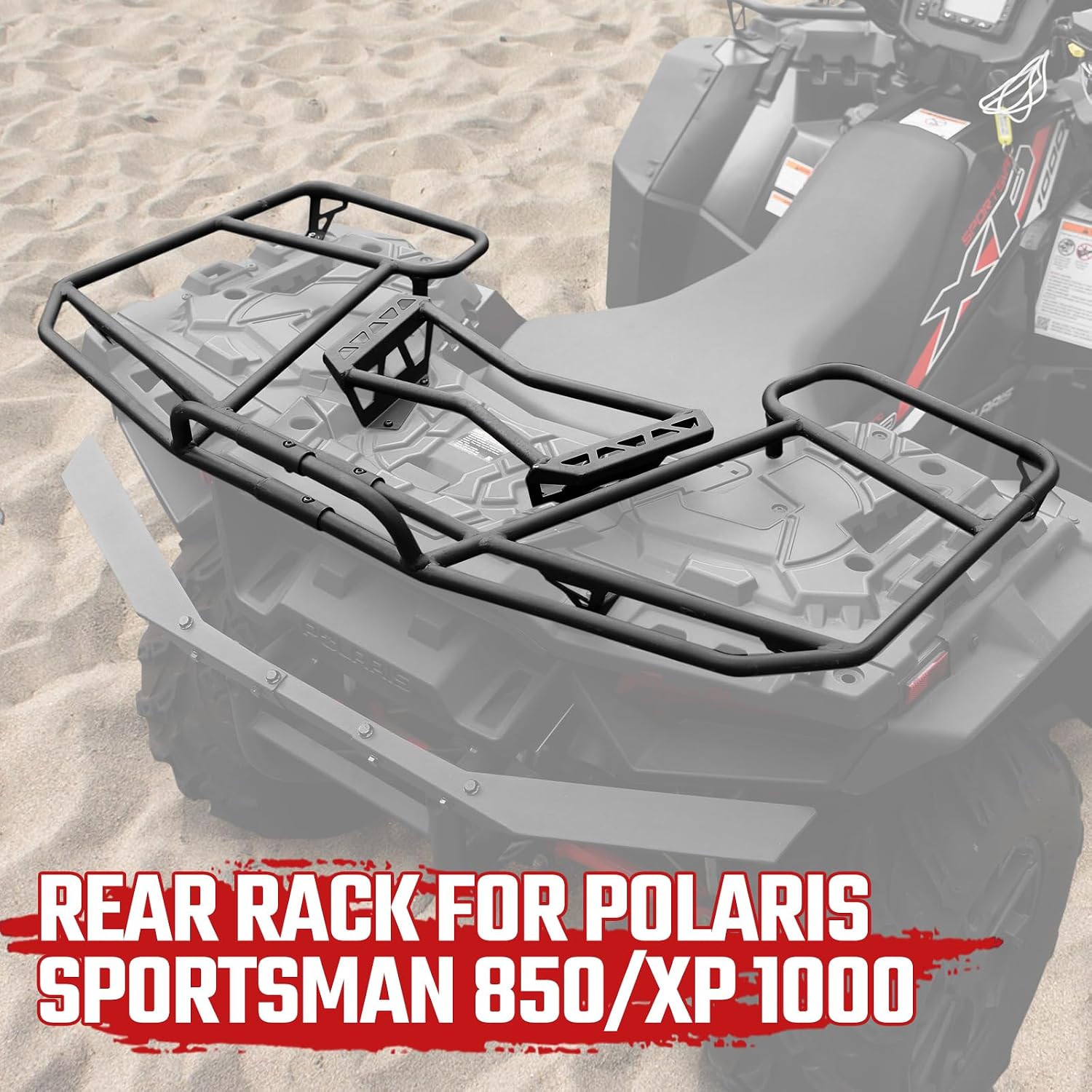 A & UTV PRO Rear Rack for Polaris Sportsman 850/850 SP/XP 1000 / XP 1000 S 2017-2025, Heavy Duty Steel ATV Basket Luggage Cargo Back Racks Extender Accessories, Replace OEM # 2883258
