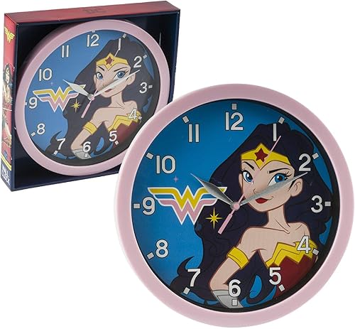 Wonder Women Marco de 9.5 pulgadas Reloj de pared Oficina Hogar Decoración de pared