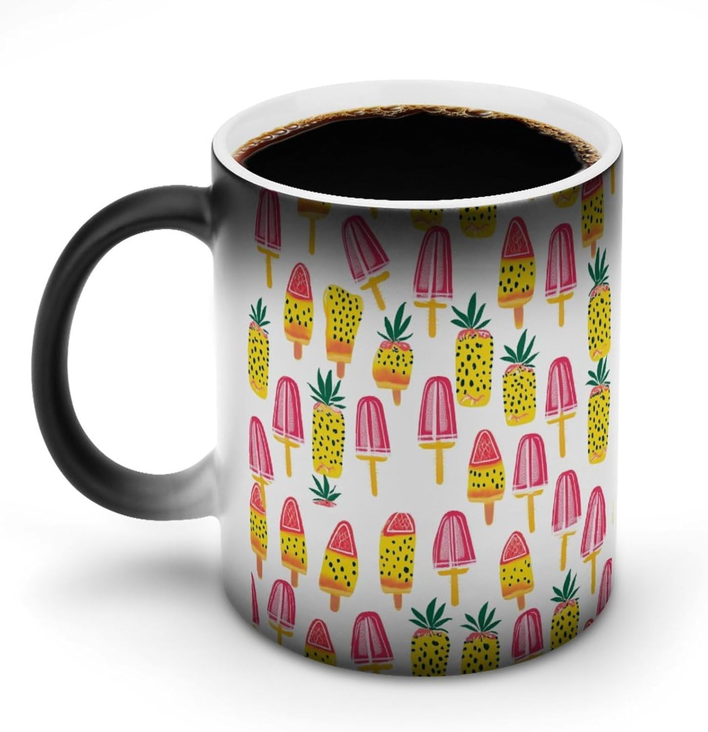 Popsicles Watermelon Pineapple Funny Color Changing Coffee Mug Ceramic Magic Cup Personalized Discoloration Tea Mugs