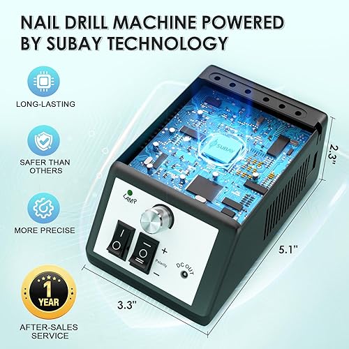 Miniatura 4 de Máquina profesional minitorno para uñas de 20.000rpm para manicura y pedicura.