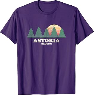 Astoria OR Vintage Throwback Tee Retro 70s Design T-Shirt